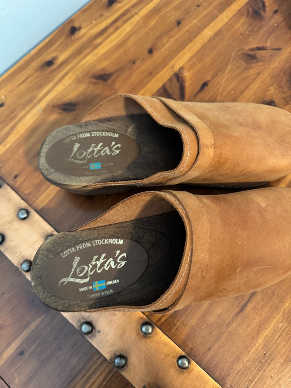 Lotta from Stockholm Tan Leather Slip-On Clogs - Picture 2 of 4